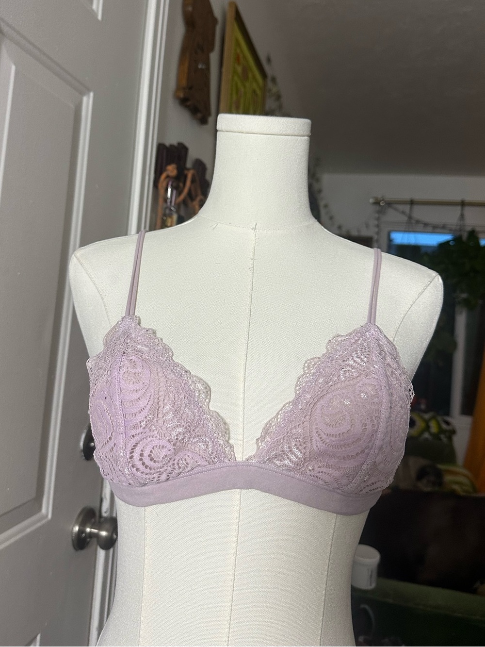 Urban Outfitters Lace Bralette in Light Lavender